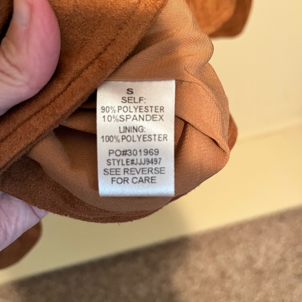 Promesa Brown Faux Suede Jacket - Picture 5 of 6